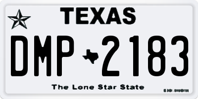 TX license plate DMP2183