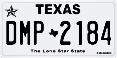 TX license plate DMP2184