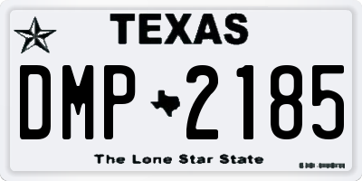 TX license plate DMP2185