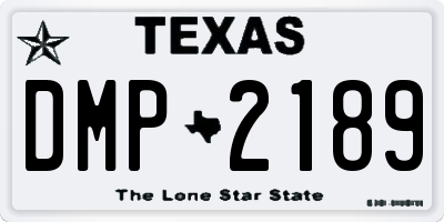 TX license plate DMP2189