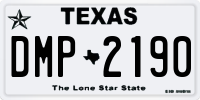 TX license plate DMP2190