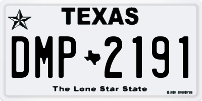 TX license plate DMP2191