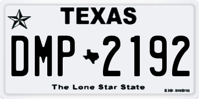 TX license plate DMP2192