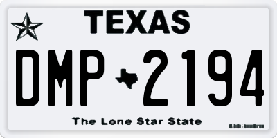 TX license plate DMP2194