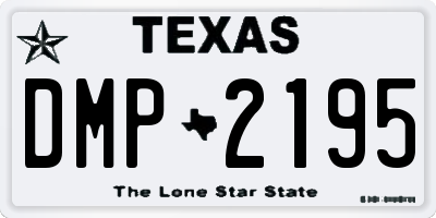 TX license plate DMP2195