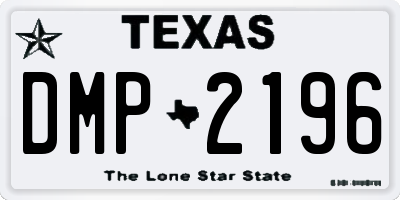 TX license plate DMP2196