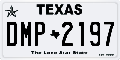 TX license plate DMP2197
