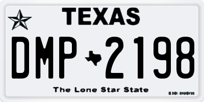 TX license plate DMP2198