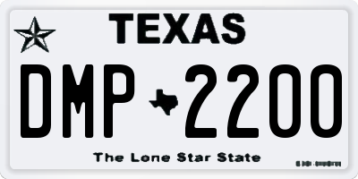 TX license plate DMP2200
