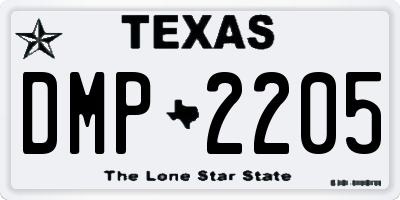 TX license plate DMP2205