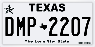 TX license plate DMP2207