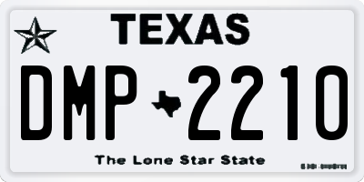 TX license plate DMP2210