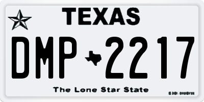 TX license plate DMP2217