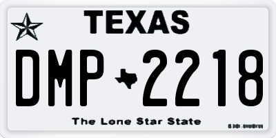TX license plate DMP2218