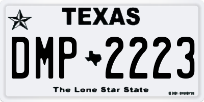TX license plate DMP2223
