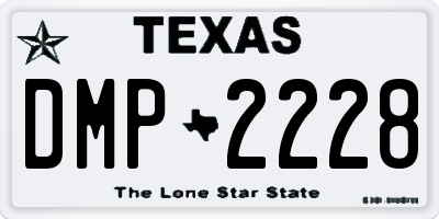 TX license plate DMP2228
