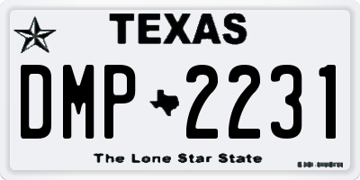 TX license plate DMP2231