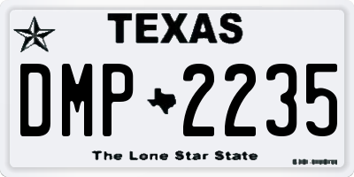 TX license plate DMP2235