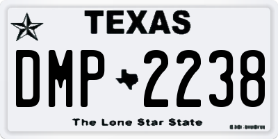 TX license plate DMP2238
