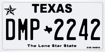 TX license plate DMP2242