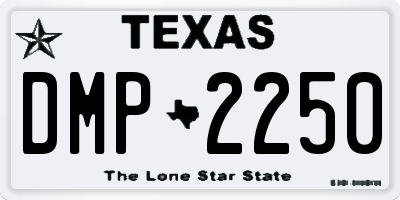 TX license plate DMP2250