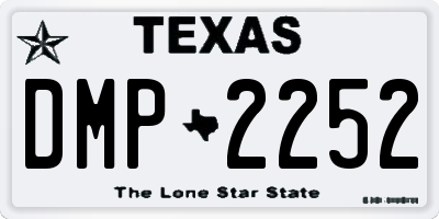 TX license plate DMP2252
