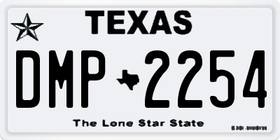 TX license plate DMP2254
