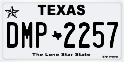 TX license plate DMP2257