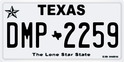 TX license plate DMP2259
