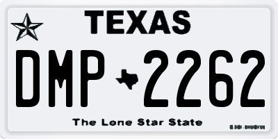 TX license plate DMP2262