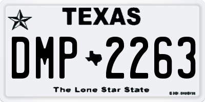 TX license plate DMP2263