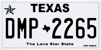 TX license plate DMP2265