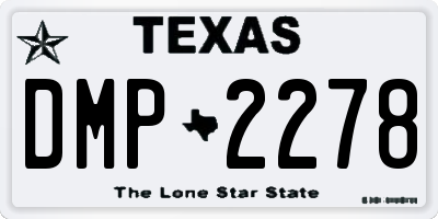 TX license plate DMP2278