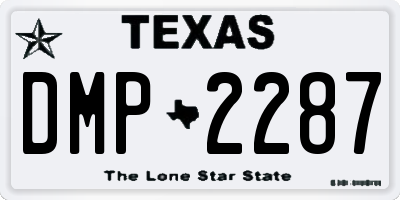 TX license plate DMP2287