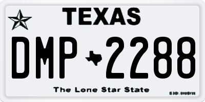 TX license plate DMP2288