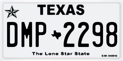 TX license plate DMP2298