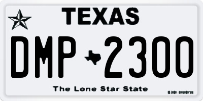 TX license plate DMP2300