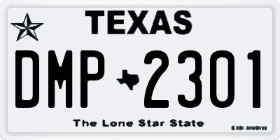 TX license plate DMP2301
