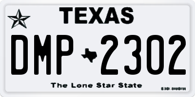 TX license plate DMP2302