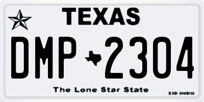 TX license plate DMP2304