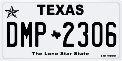 TX license plate DMP2306