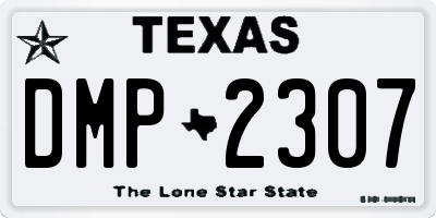 TX license plate DMP2307