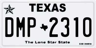 TX license plate DMP2310