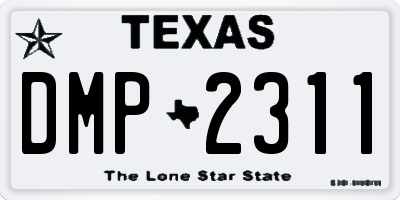 TX license plate DMP2311