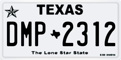TX license plate DMP2312