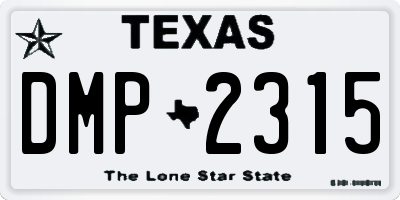 TX license plate DMP2315