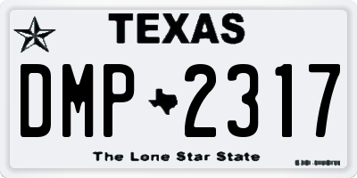 TX license plate DMP2317