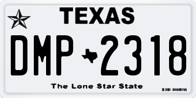 TX license plate DMP2318