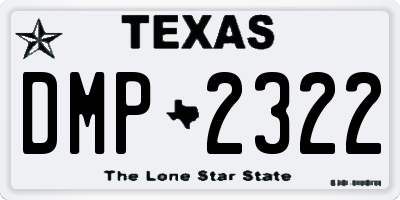 TX license plate DMP2322