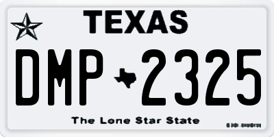 TX license plate DMP2325